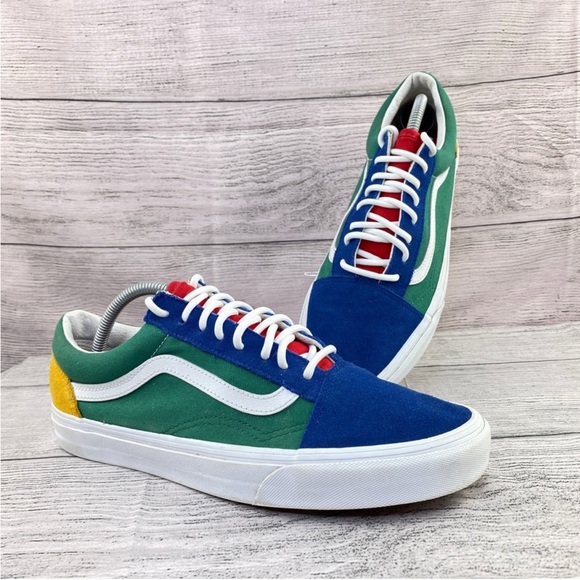 Vans Other - Vans Yacht Club Color Block Suede Canvas Lace Up Sneakers Multi Color 9.5